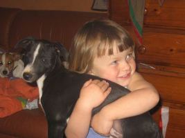Charlotte and a pup